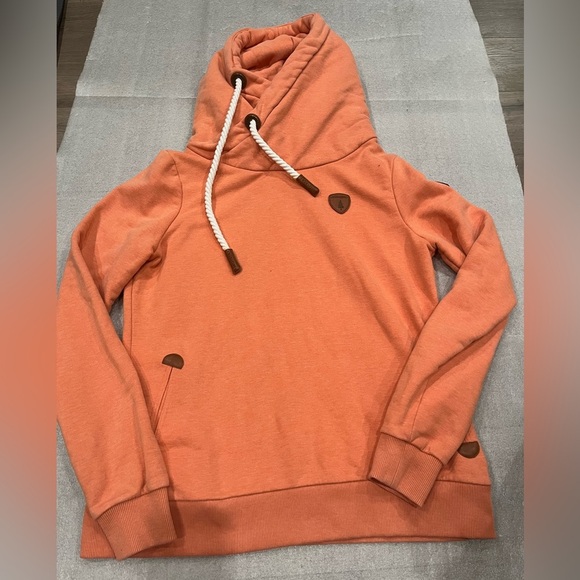 [L]Wanakome Coral Sanguine Artemis Pullover Hoodie Rope Accents - Picture 2 of 10